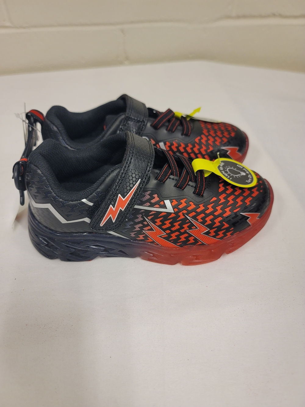 Kids Black and Red Lightning Athletic Sneakers - Brand Unknown
